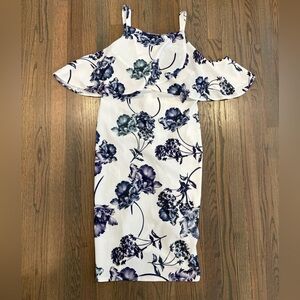 Maternity & Nursing Floral Off-Shoulder Dress, size 8